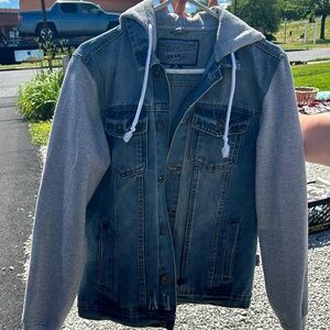 Brooklyn cloth Jean jacket with hood